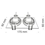Светильник встраиваемый Maytoni DL024-2-02S серебро