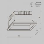 Встраиваемый светильник Maytoni DL056-12W3-4-6K-W Okno