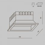 Встраиваемый светильник Maytoni DL056-18W3-4-6K-W Okno