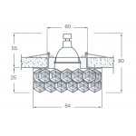 Светильник встраиваемый Donolux DL061.02.1/7crystal/topaz
