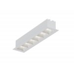 Donolux Led св-к встраиваемый, 6W, 176,2х48мм, H36мм, 462Lm, 48°, 3000К, IP20, корпус белый, белые модули, блок питания AC/DC 24V в комплекте