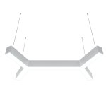 Donolux подвесной светодиодный светильник, 57,6 Ватт, 3960Lm, 3000К, IP20, 490х835мм, H73мм, RAL9003 (мат.белый)