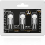 Лампа Gauss EB2071071007 LED G4 1W AC/DC 12V 2700K (блист.3шт)