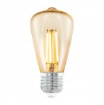 Лампа светодиодная филаментная ST48 (янтарь) Eglo 11553