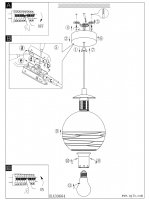Подвесной потолочный светильник (люстра) LEMORIETA Eglo 39684