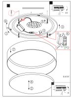 Настенно-потолочный светильник Eglo 93397 PALOMARO 500мм антрацит