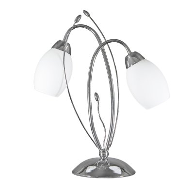 Настольный светильник Escada 10161/T E27*60W Chrome/White BELL Настольный светильник Escada 10161/T E27*60W Chrome/White BELL