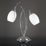 Настольный светильник Escada 10161/T E27*60W Chrome/White BELL