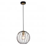 Подвесной светильник Escada 10176/1S E27*60W Black/Brass QUEBEC