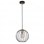 Подвесной светильник Escada 10176/1S E27*60W Black/Brass QUEBEC