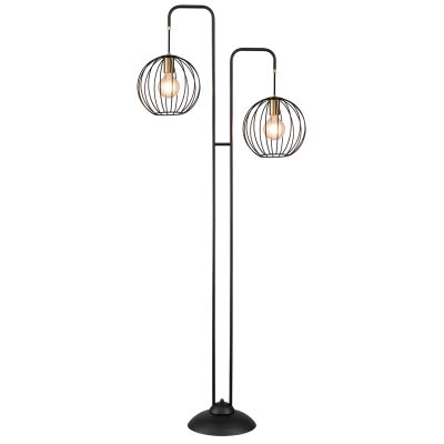 Напольный светильник Escada 10176/2 E27*60W Black/Brass QUEBEC