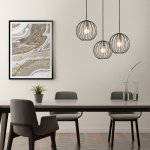 Подвесной светильник Escada 10176/3S E27*60W Black/Brass QUEBEC