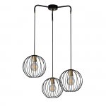 Подвесной светильник Escada 10176/3S E27*60W Black/Brass QUEBEC