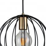 Подвесной светильник Escada 10176/3S E27*60W Black/Brass QUEBEC