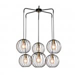 Подвесной светильник Escada 10176/6 E27*60W Black/Brass QUEBEC