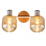 Спот Escada 10177/2A E14*40W White/Chrome/Wood HUGGE