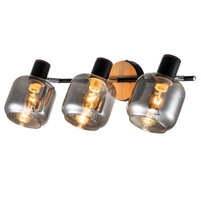 Спот Escada 10177/3A E14*40W Black/Chrome/Wood HUGGE Спот Escada 10177/3A E14*40W Black/Chrome/Wood HUGGE