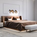 Спот Escada 10177/3A E14*40W Black/Chrome/Wood HUGGE