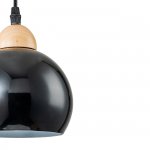 Подвесной светильник Escada 10178/1S E27*40W Black/Wood SOLO