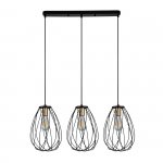 Подвесной светильник Escada 10180/3S E27*60W Black/Brass BARRIE