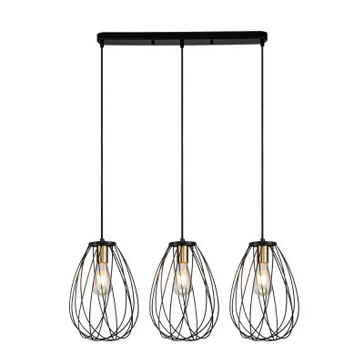 Подвесной светильник Escada 10180/3S E27*60W Black/Brass BARRIE Подвесной светильник Escada 10180/3S E27*60W Black/Brass BARRIE