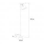 Напольный светильник Escada 10185/T E14*40W Chrome/White HALL