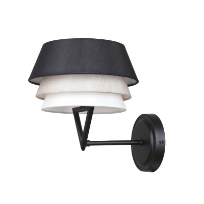 Настенный светильник Escada 10187/1A E27*60W Black/Beige/White Настенный светильник Escada 10187/1A E27*60W Black/Beige/White