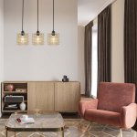 Подвесной светильник Escada 10190/3S E27*40W Gold GRID