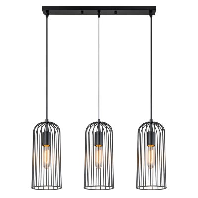 Подвесной светильник Escada 10198/3S E27*60W Black PHOENIX Подвесной светильник Escada 10198/3S E27*60W Black PHOENIX