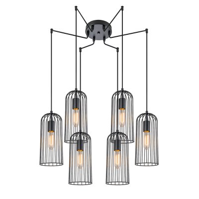 Подвесной светильник Escada 10198/6 E27*60W Black PHOENIX