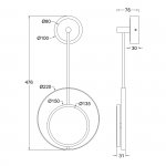 Настенный светильник Escada 10206/SG LED*7W White/Gold HYPNOSIS