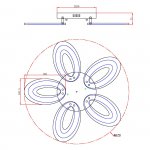 Потолочный светильник Escada 10211/5 LED*75W White AIR