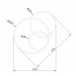 Потолочный светильник Escada 10213/2 LED*33+23W Chrome/Gold CONTOUR