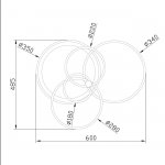Потолочный светильник Escada 10213/4 LED*84+24W Chrome/Gold CONTOUR