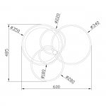 Потолочный светильник Escada 10213/4 LED*84+24W White/Black CONTOUR