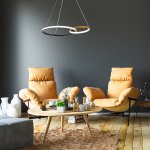 Подвесной светильник Escada 10230/2 LED*55W Black/Gold RELATION