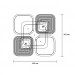 Настенный светильник Escada 10230/4 LED*45W White SAMIA