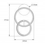 Настенный светильник Escada 10230/SG LED*34W Black RELATION