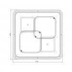Потолочный светильник Escada 10235/4 SQUARE LED*105W Black/White MODULE