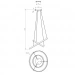 Подвесной светильник Escada 10254/2 LED*66W Silver APP VOID