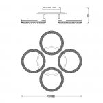 Потолочный светильник Escada 10276/4 LED*70W White APP ALBUS