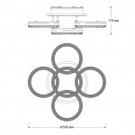 Потолочный светильник Escada 10276/5 LED*86W White APP ALBUS
