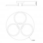 Потолочный светильник Escada 10279/3 LED*84W Brass TUBE
