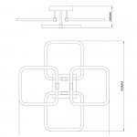 Потолочный светильник Escada 10279/4 LED*132W Brass TUBE