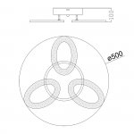 Потолочный светильник Escada 10283/3 LED*72W Chrome BARIT