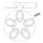 Потолочный светильник Escada 10283/5 LED*148W Chrome BARIT
