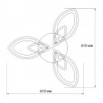 Потолочный светильник Escada 10287/3 LED*50W White GENTLE