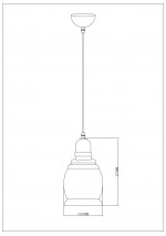 Подвесной светильник Escada 1101/1 E27*60W Wenge/Bronze FIRESIDE