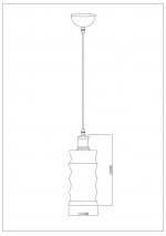 Подвесной светильник Escada 1102/1 E27*60W Wenge/Bronze FIRESIDE