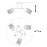 Потолочный светильник Escada 1105/3PL E27*40W Chrome SPIREA